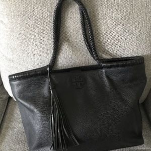 Tory BurchTaylor tote. XL Black Leather MSRP$525.